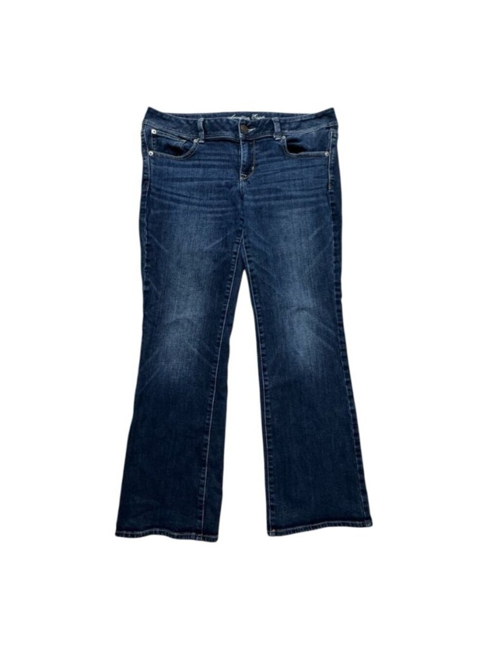 American Eagle Slim Boot Jeans Women’s 12 Short Stretch Dark Wash Denim Bootcut